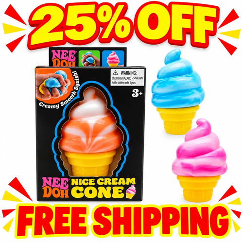 Needoh nice cream cone squishy - cone,