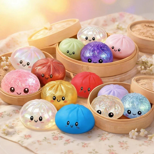 Glitter dumpling squishies - glitter,