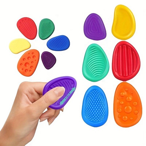 6pcs textured sensory worry - 6pcs,